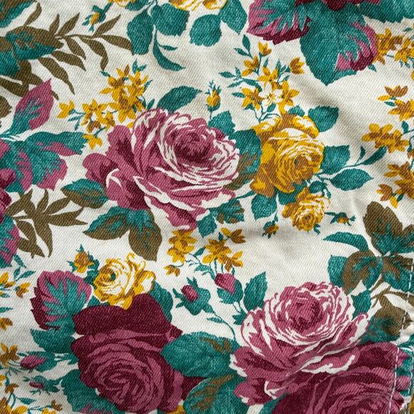 Floral Guess twill denim button front jacket size Small - Picture 8 of 9